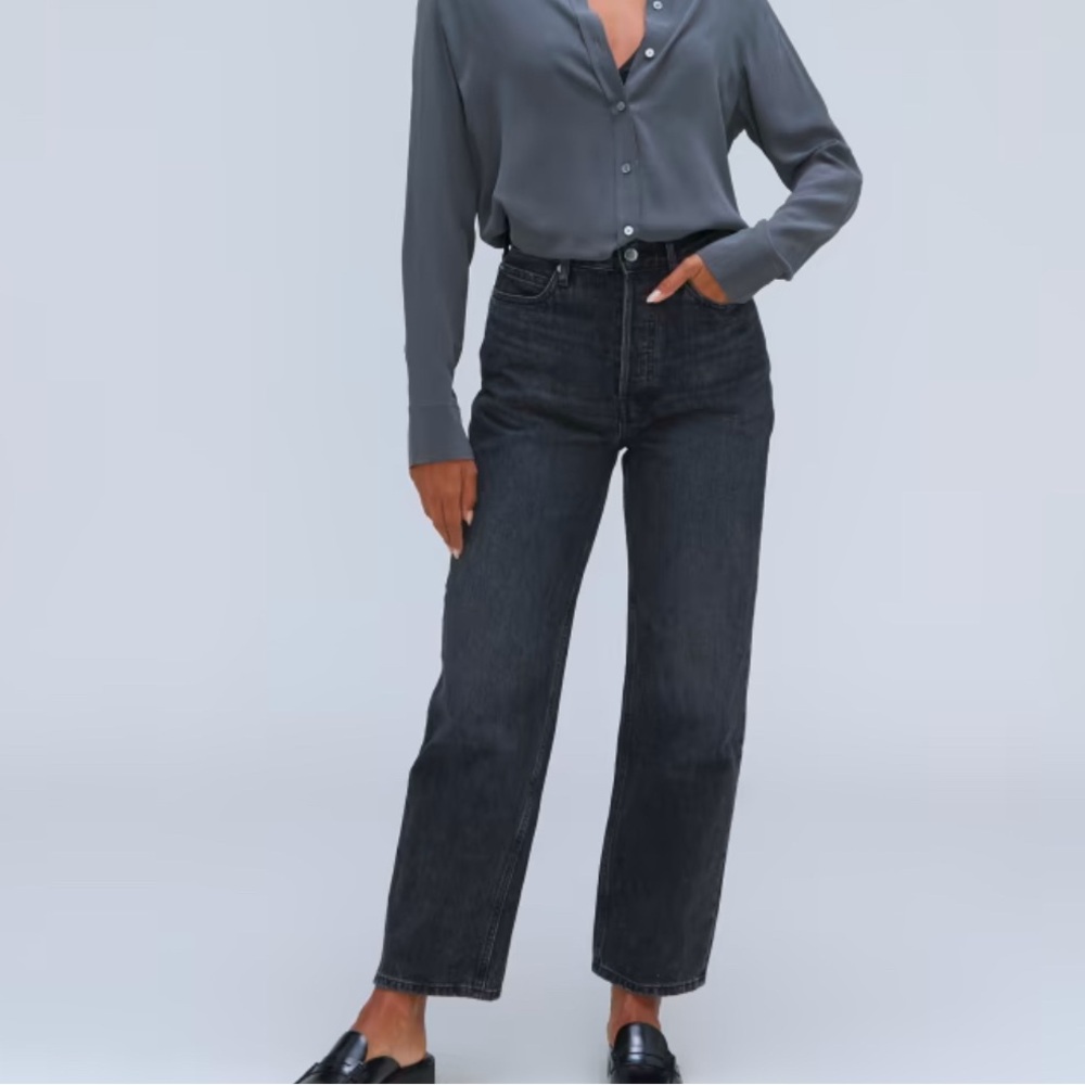 Everlane way high jean, 28T, coal